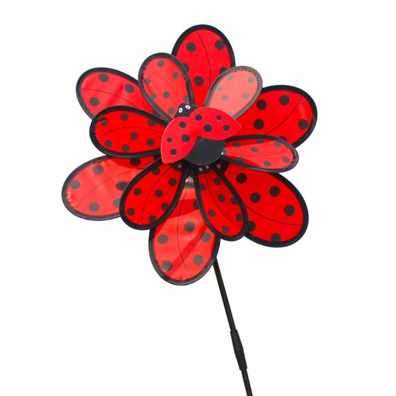 1 Pc Kids Dubbele Laag Kever Windmolen Wind Spinner Pinwheel Huis Tuin Yard Decor Willekeurige Levering
