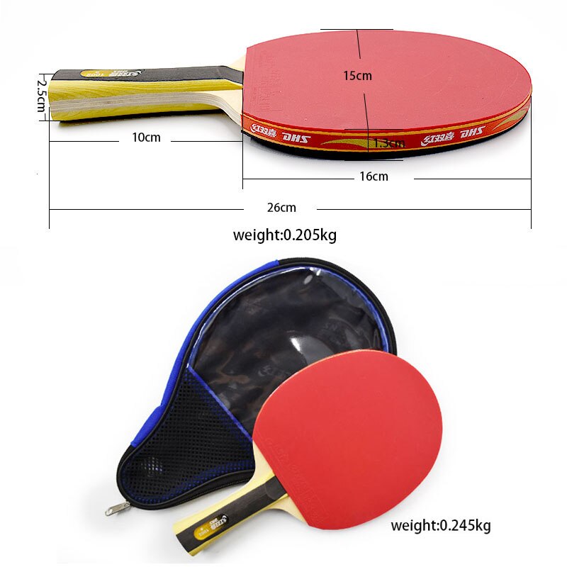 100% Original DHS Table Tennis Racket T1002 T1006 Ping Pong Paddle Table Tennis Racquets Indoor Sports Raquetet Set