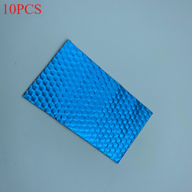 10 stuks butylrubber schokabsorberende en geluidsisolatieplaat, zelfklevende dempingsplaat, thermische isolatie en ruisonderdrukking: Blauw