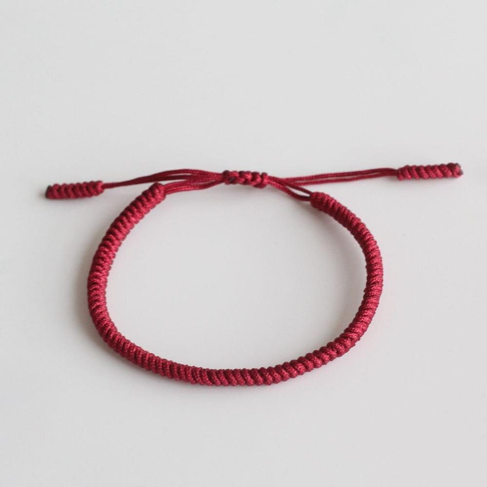 Tibetaanse boeddhistische handgemaakte knopen gelukskoord armband unisex boeddhistische sieraden maat verstelbaar dropshipping: Antiek koper verguld