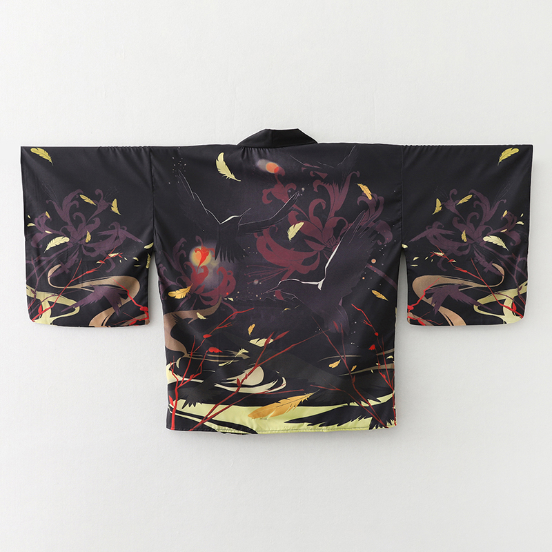 Summer Loose Japanese Samurai Kimono Streetwear Cardigan Cosplay Haori Harajuku Women Men Yukata Traditional Clothing: Khaki