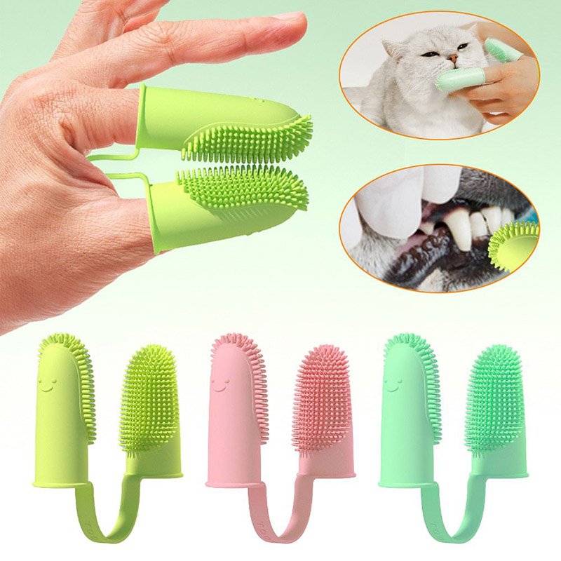 Brosse à dents pour animaux de compagnie, nettoyage des dents Super doux pour chien, soins de la mauvaise haleine, outil de brosse à dents en Silicone non toxique, fournitures de nettoyage pour chien et chat