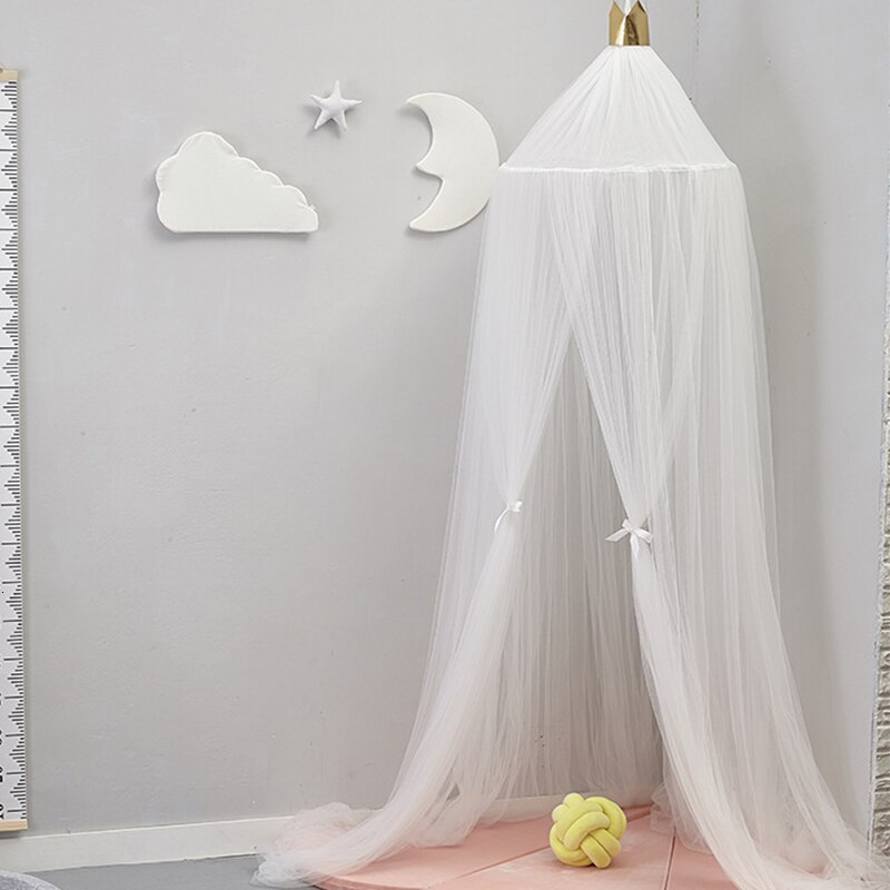 Koodykids decoración de guardería toldo de malla con corona gruesa Mosquito niño niña sala de juegos niños habitación dosel Decoración