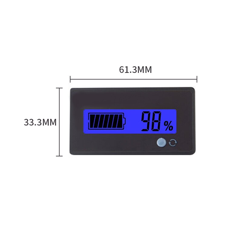 Nova bateria acidificada ao chumbo lcd monitorchumbo-indicador de capacidade acidificada voltímetro do monitor de tensão da capacidade da bateria: blue