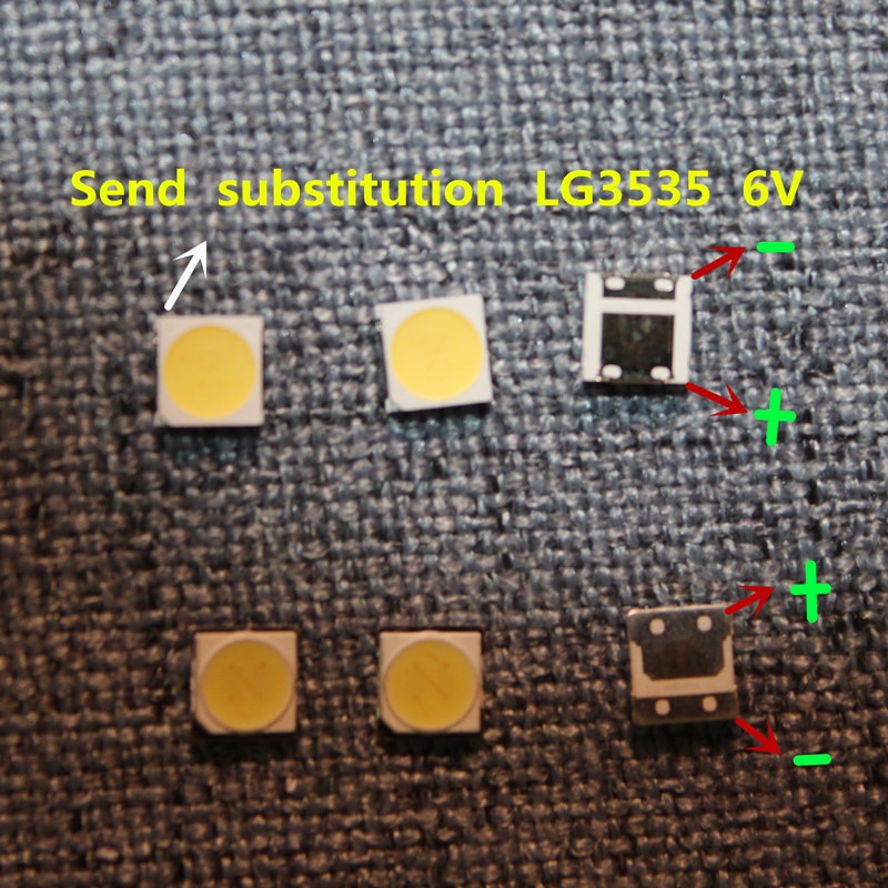 200 stk/parti til vedlikehold av lg ledet lcd tv bakgrunnsbelysning stripelys med 3535 smd ledet 6v sende erstatning  lg3535 6v