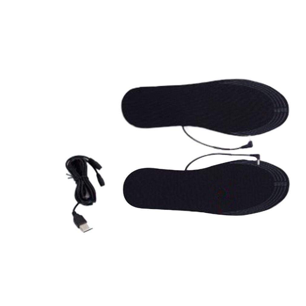 USB Heated Shoe Insoles Feet Warm Sock Pad Mat Electrically Heating Insoles Washable Warm Thermal Insoles Unisex: 35-40