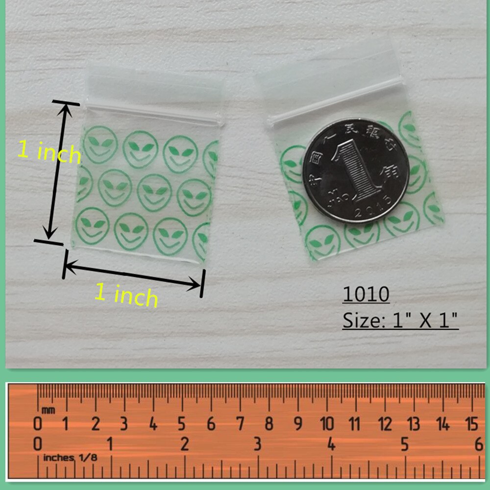 100 sztuk opakowanie strunowe wielokrotnego zamykania 1 &quot;X1&quot; kolorowe fioletowe mini torby z zamkiem błyskawicznym 5mil 1010 D030