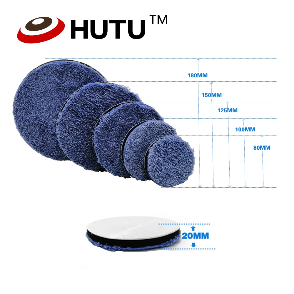 3/4/5/6/7 zoll Mikrofaser Polieren Pad Polieren Buffer Pads Polieren Pad Kits Micro faser Für DA/RO Auto Polierer Pack 10