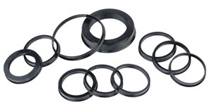 57.1-56.1mm 4 stks/set Zwart Plastic Wielnaaf Centric Ringen Custom Maten Beschikbaar Velg Onderdelen Accessoires Retail &amp;
