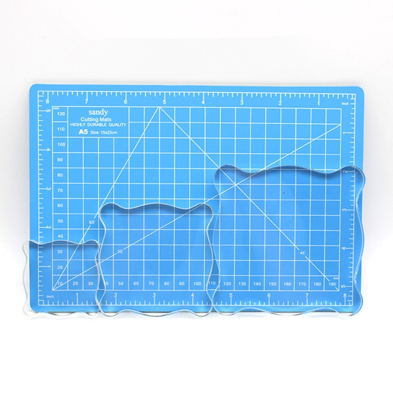 1PC Clear Stamps Acrylic Block For Transparent Stamp Acrylic Pad DIY Scrapbooking Decoration Tools For School Office Supply