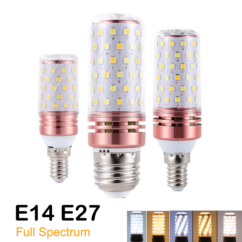 Superheldere Led Lamp Spaarlamp E14 Kleine Schroef E27 Maïslamp Huishoudelijke Verlichting Drie Kleuren Dimmen Volledig Spectrum 220V