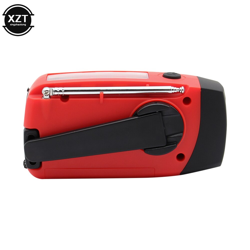 Multifunctional Hand radio Solar Crank Dynamo Powered AM/FM/NOAA Weather Radio Use Emergency LED Flashlight and Power Bank