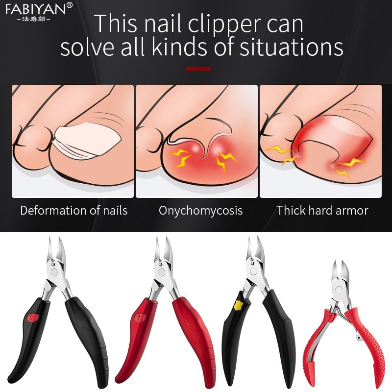 Nail art klipper nipper manikyr fingernegl & tånegl saks inngrodd død hud tang i rustfritt stål trimmepleieverktøy