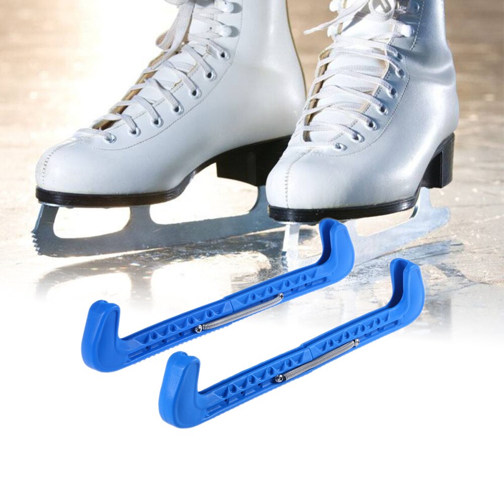 Ice Skate Guards - Adjustable Pair - Ice Hockey Figure Protector Covers - Blue