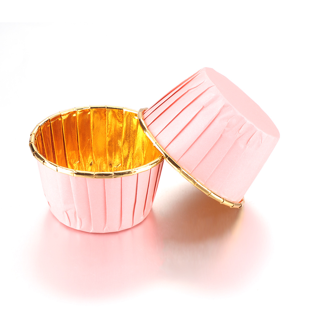 50PCS/Pack 3Colors Muffin Cupcake Liner Cake Wrappers Baking Cup Tray Case Cake Paper Cups Pastry Tools Party Supplies: Pink