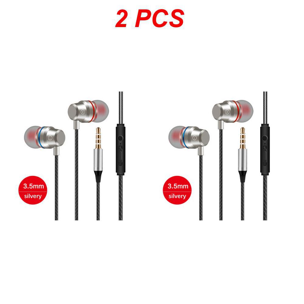 X6 Metalen Koptelefoon Bass Ruisonderdrukking Koptelefoon Sport Headset Auriculare MP3 Computer Koptelefoon Bedrade Koptelefoon: Blauw