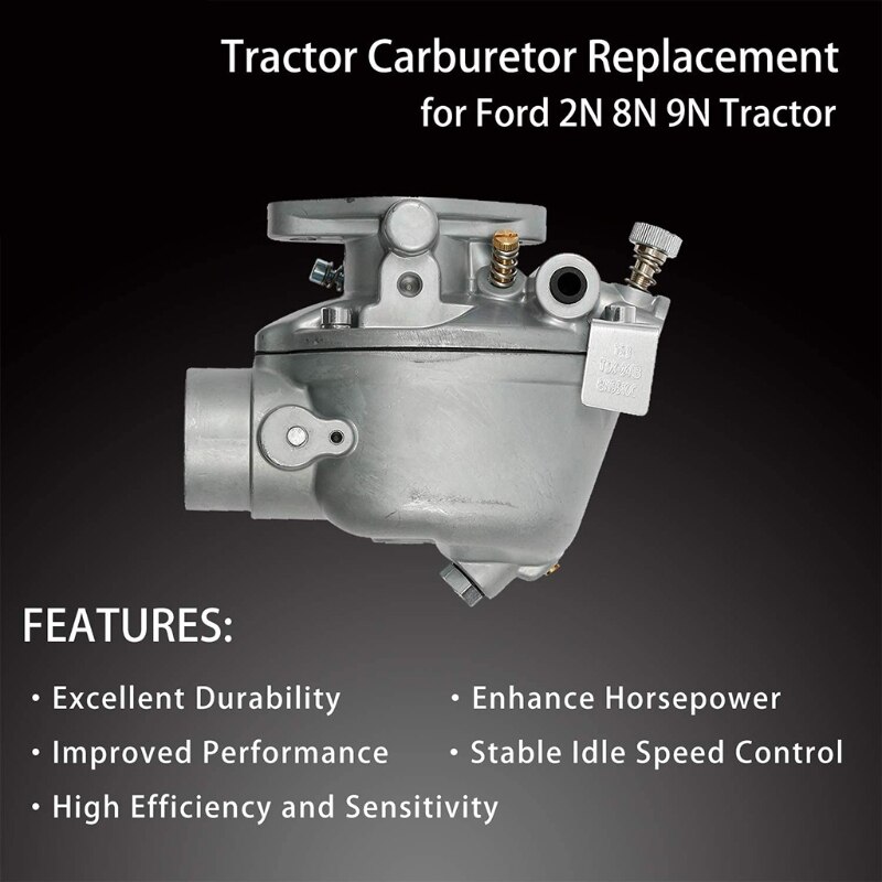 Carburetor Tractor Carb with Gasket and Bolts | for 1993-1952 Ford 2N 8N 9N Tractor | Replace# 8N9510C, 9N9510A, B3NN951