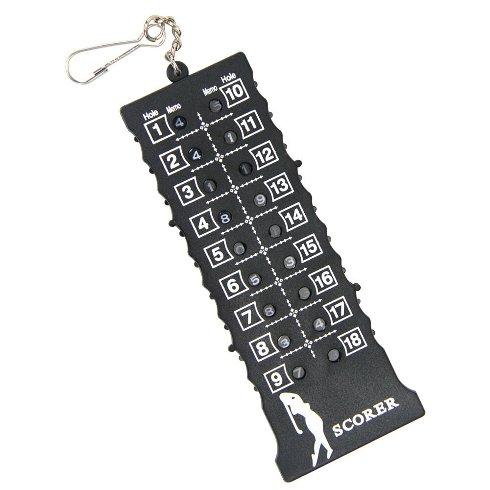 1Pcs 18 Hole Golf Stroke Putt Score Card Counter Golf Score Indicator Met Sleutelhanger Golf Score Teller Golf training Aids