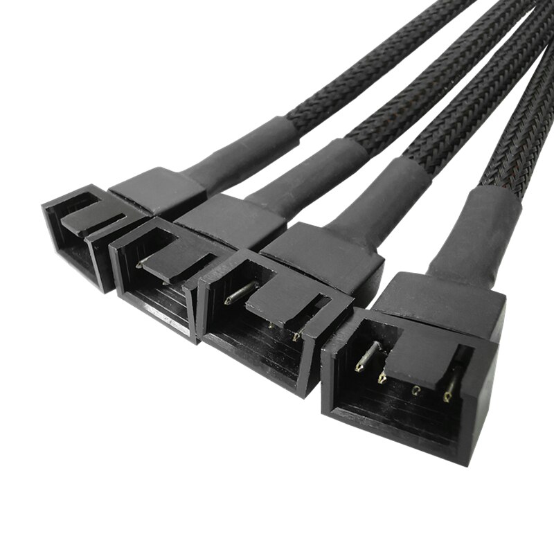 Pwm vifte splitter 4 pinner adapter kabel 1 til 1 2 3 4 datamaskin cpu kjøler vifte splitter pc chassis vifte forlengelse strømkabel