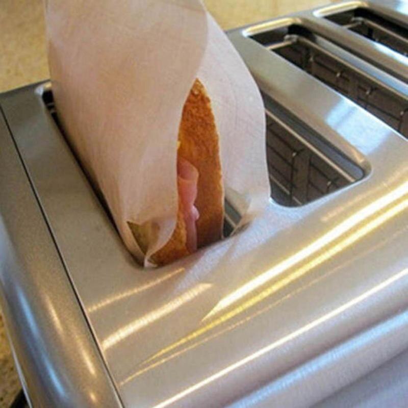 1PC Reusable Toaster Bag Non Stick Sandwich Bags Grilled Heating Fiberglass Coated Tools Made Cheese Microwave Pastry Toast T4E2