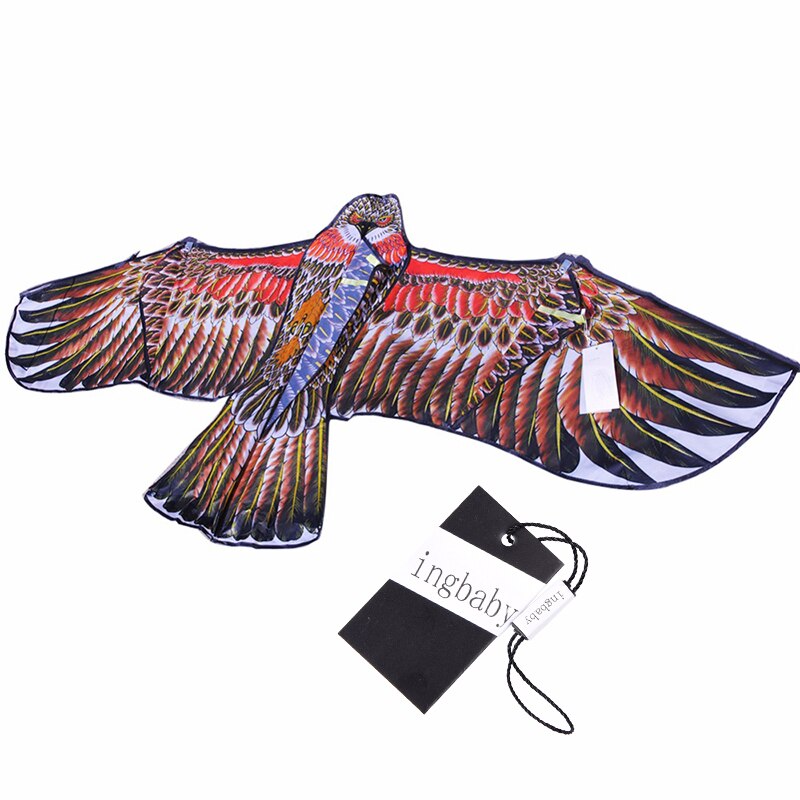 1,1 m Flache Adler Drachen Mit 30 Meter Drachen Linie freundlicher Drachen draussen Spielzeug Garten Spielzeug Tuch Windsack Vogel fliegen Für Ki A3Q0