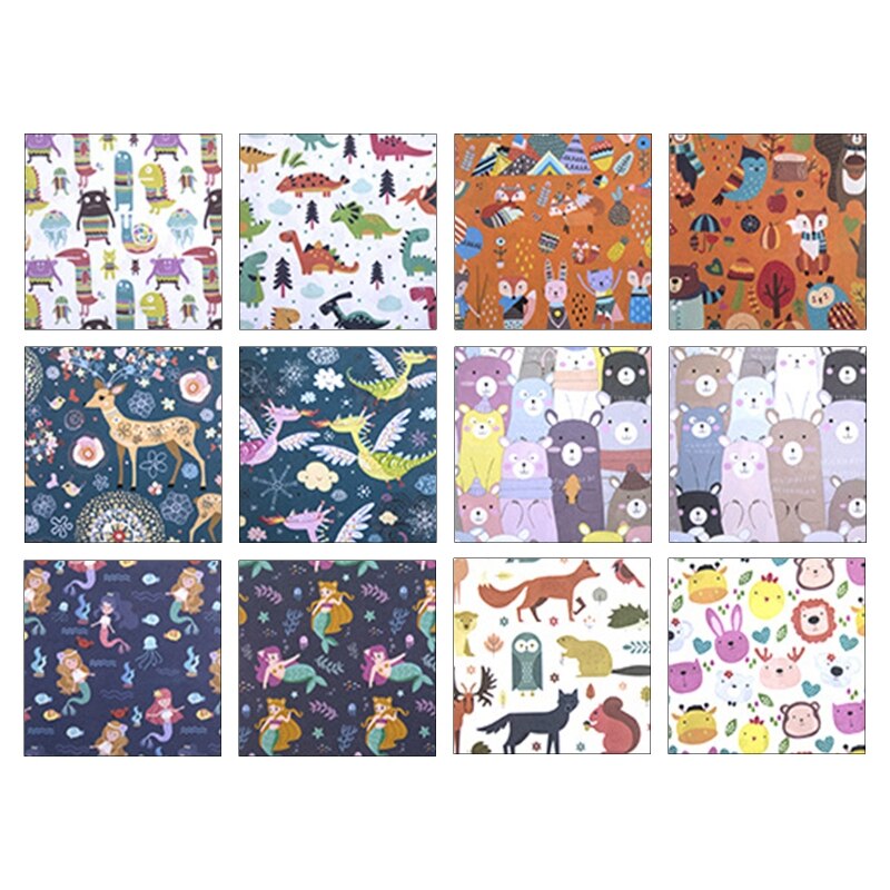 Origami Paper Double Sided Patterned 50 Sheets 15x15cm Square Folding Paper DIY Handcraft Kindergarten Material: G
