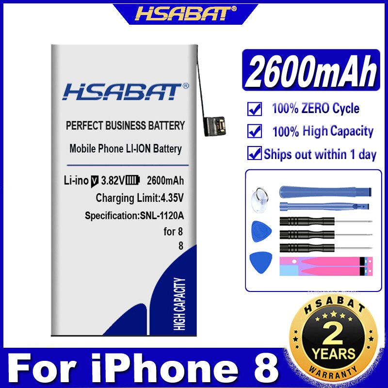 Top Brand HSABAT Newest Battery iphone SE 5 5S 5C 6 6S 7 8 X XS XR 11 / XS Max /6 6S 7 8 Plus / 11 Pro /11 Pro Max: for iphone 8