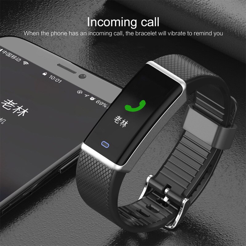 R9 color screen multi-function smart pedometer sports bracelet men women fitness watch heart rate blood pressure step counter