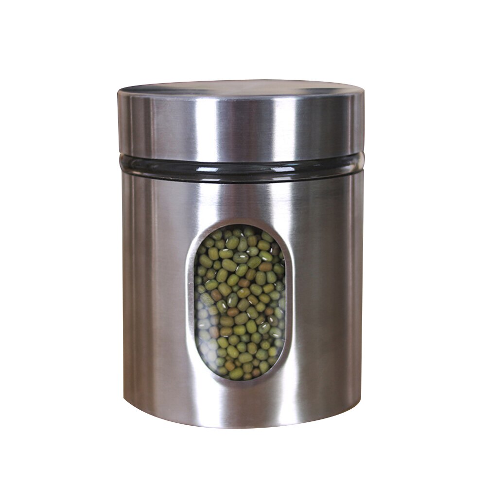 Theedoos blik roestvrij staal theetank koffie suiker opslagpot potten potten keuken opbergpot voor noten flessen thee: 600ml