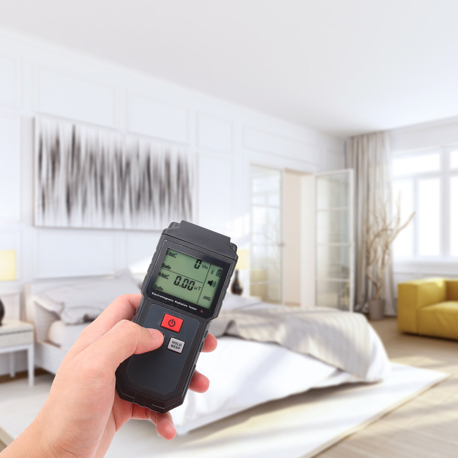 EMF Meter Hand-held LCD Electromagnetic Radiation Tester for Home Office EMF Inspections