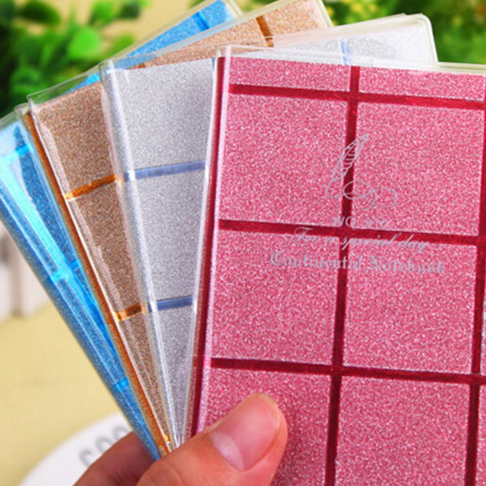 1 Pcs Shiny Checkered Notebook Sketchbook Diary Drawing Painting Graffiti Blank Paper Notebook Memo Pad