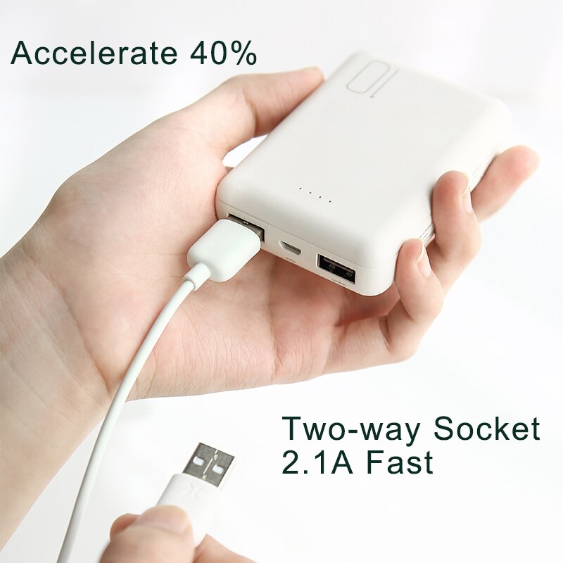 Liberfeel mini-powerbank, 10000 mah, hohe kapazität, zwei usb-ausgänge, tragbar, für iphone 13 , smartphone-zubehör