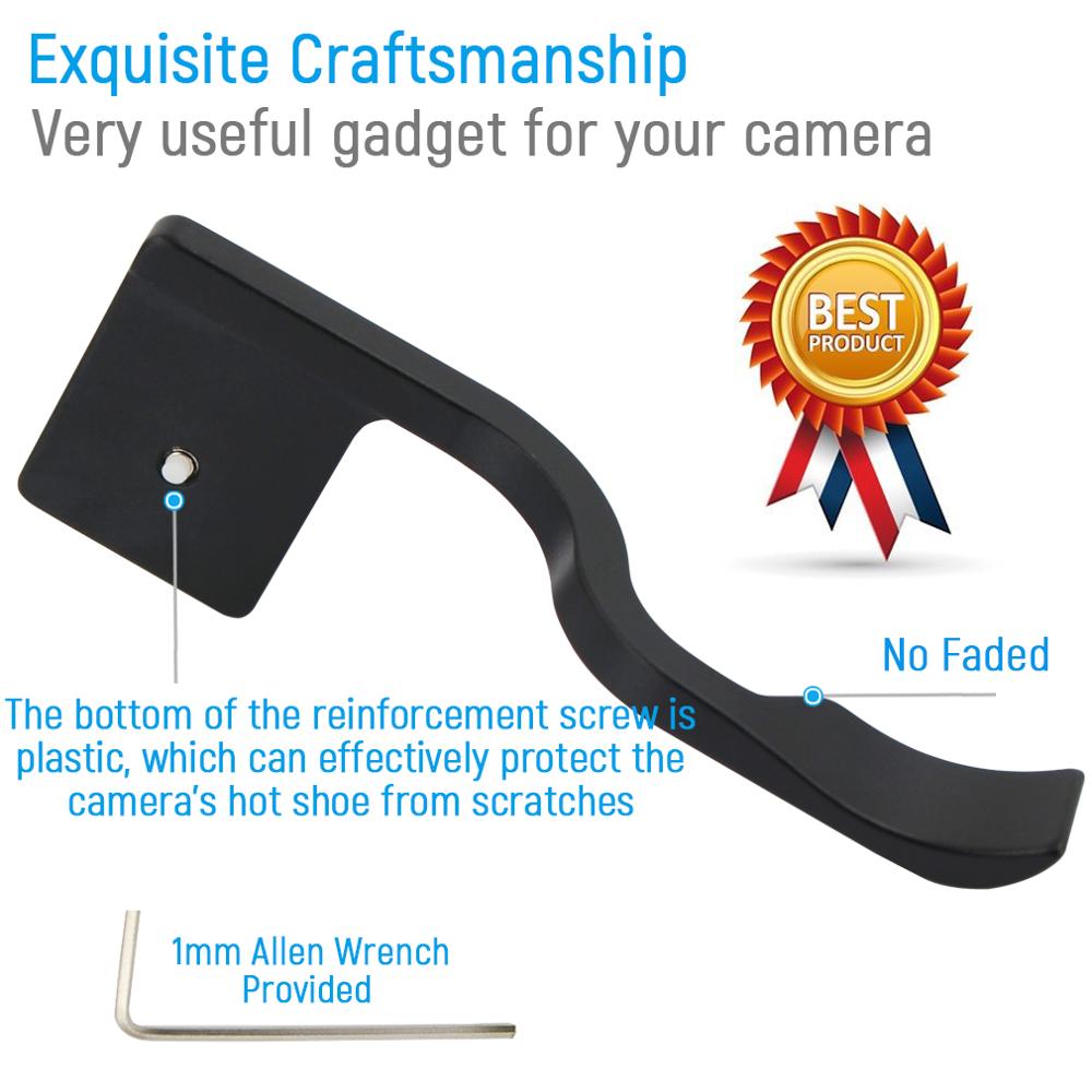 Metel Thumb Up shoe hand Grip Hotshoe bracket for Canon EOS 90D DSLR camera version.