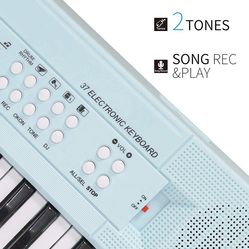 Bigfun Kids Keyboard Piano, 37 Toetsen Voor Muziekinstrument Speelgoed