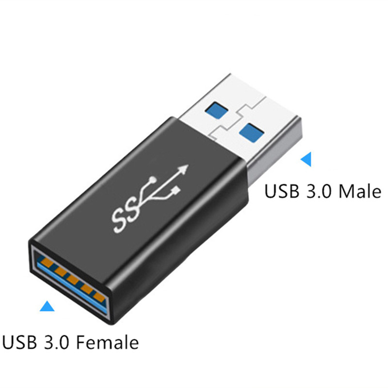 1Pcs USB 3.0 Adapter Male to Female Fmale-Female Male-Female Converter Coupler Changer Connector Durable for PC Laptop: WHITE