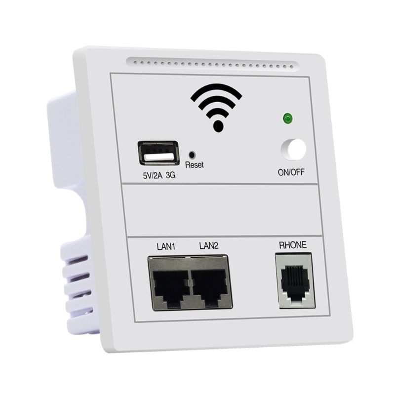 86 Type In-wall AP Repeater WiFi Wall Socket Router Access Point Wireless Wall AP RJ45 PoE WiFi Extender USB Charging