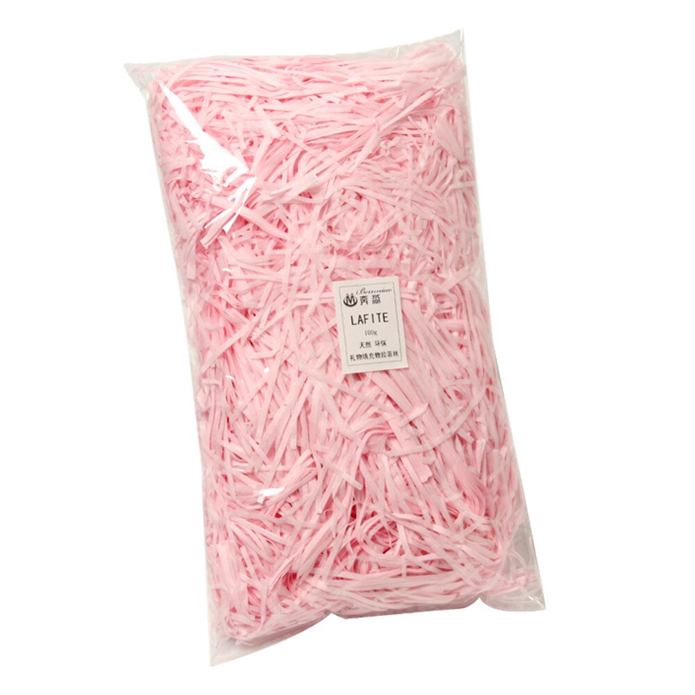 100g diy-papier raffia versnipperde confetti doos vulling materiaal tissue voor babyshower bruiloft verjaardag kerst benodigdheden: Lichtroze