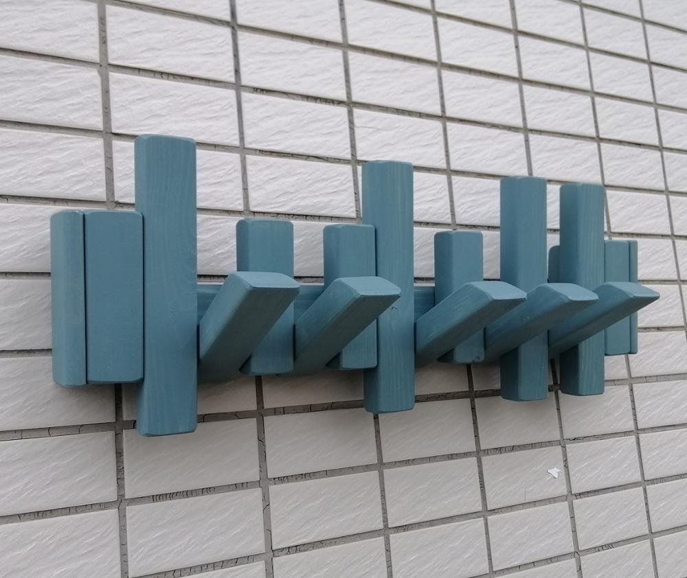 Wooden Wall Hook Coat Rack Wall Hanging Rack Solid Wood Storage Rack Rustic Wood Hanger Housewarming