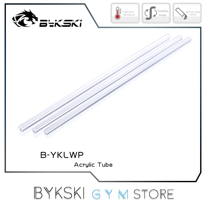 Bykski-tubo duro acrílico transparente, tubo rígido para 12mm, 14mm, 16mm ,50CM, tubo de refrigeración de agua, B-YKLWP