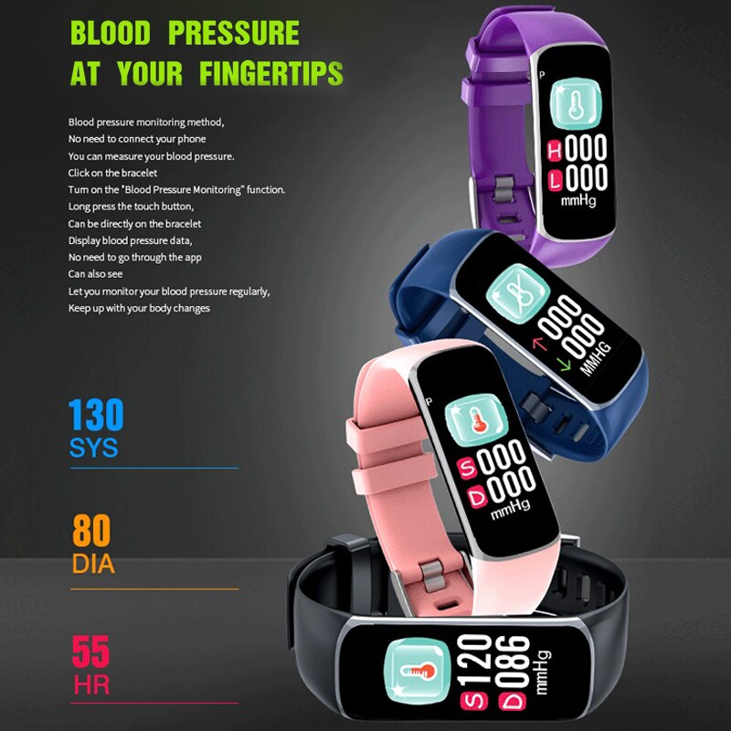 Smart Bracelet Band B2 Waterproof Bluetooth Wristband Female Physiology Reminder Heart Rate Monitor Fitness Tracker