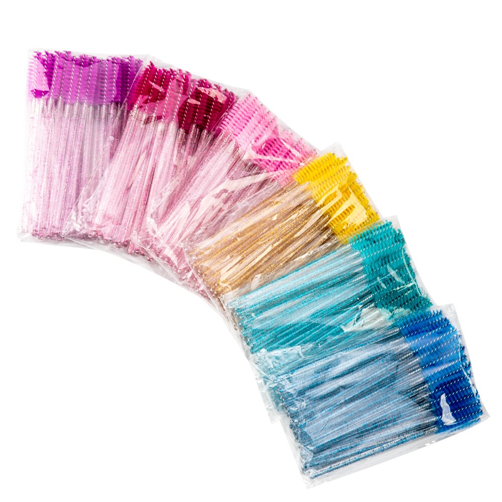 100 unids/pack nueva buena desechable pestañas maquillaje para pestañas cepillo Mini varitas de rímel de pincel para maquillaje herramienta de maquillaje