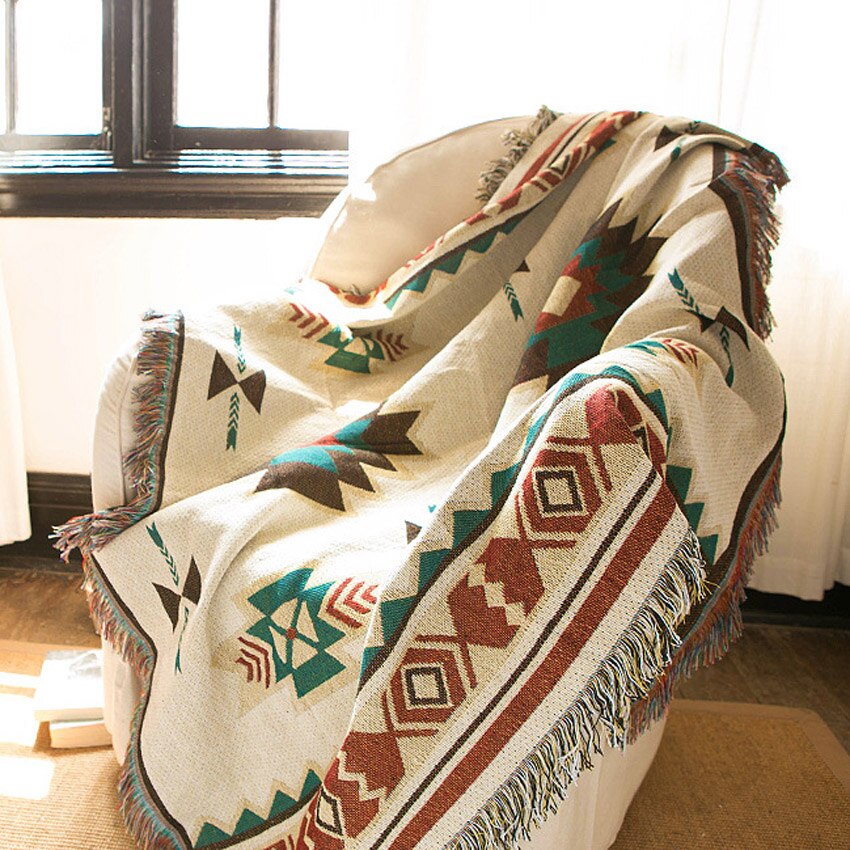LISM nouvelle bohème coton lin couverture Mandala géométrie canapé couverture lit décoration de la maison Plaid couverture suspendue