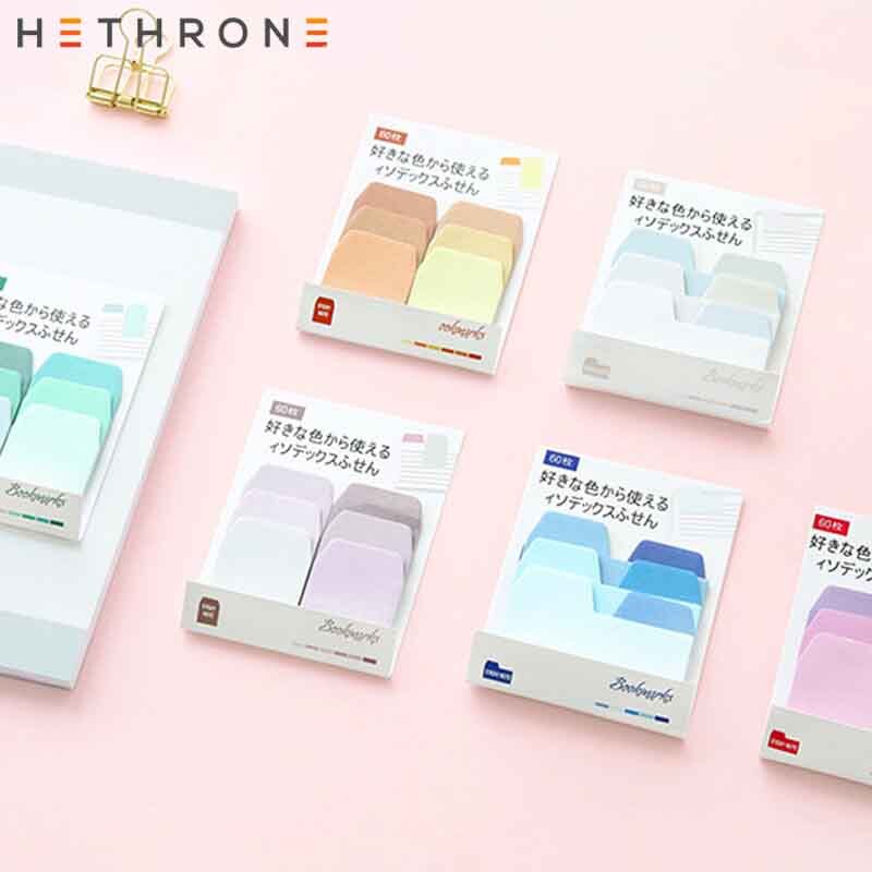 Hethrone Gradient Ramp Kleurrijke Index Leuke Sticky Notes Briefpapier Kawaii Sticky Notes Planner Papeleria Sticker Memo Notepad