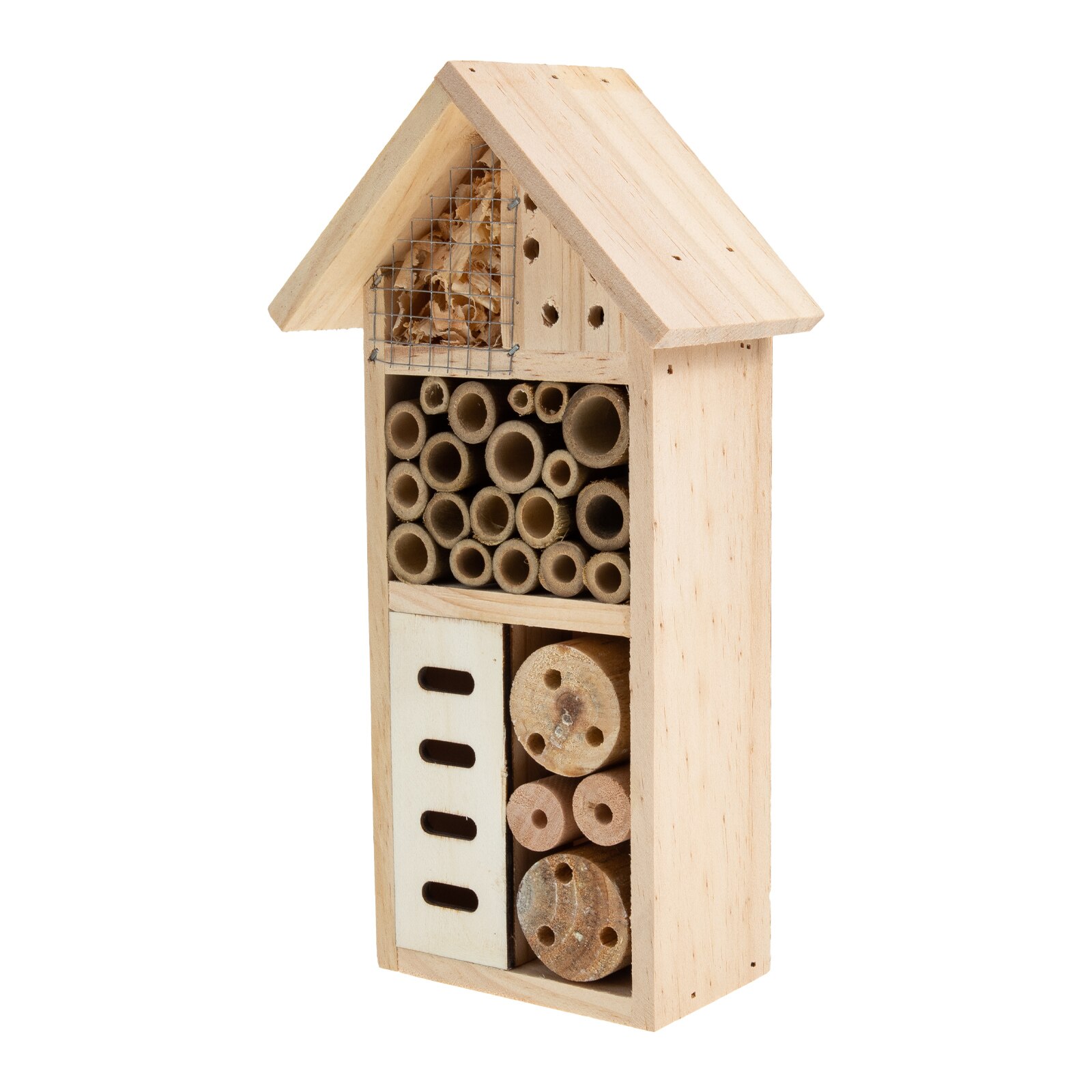 Garden Insect House Wooden Bee Cabin Garden Bee Nest Decoration: Light Green