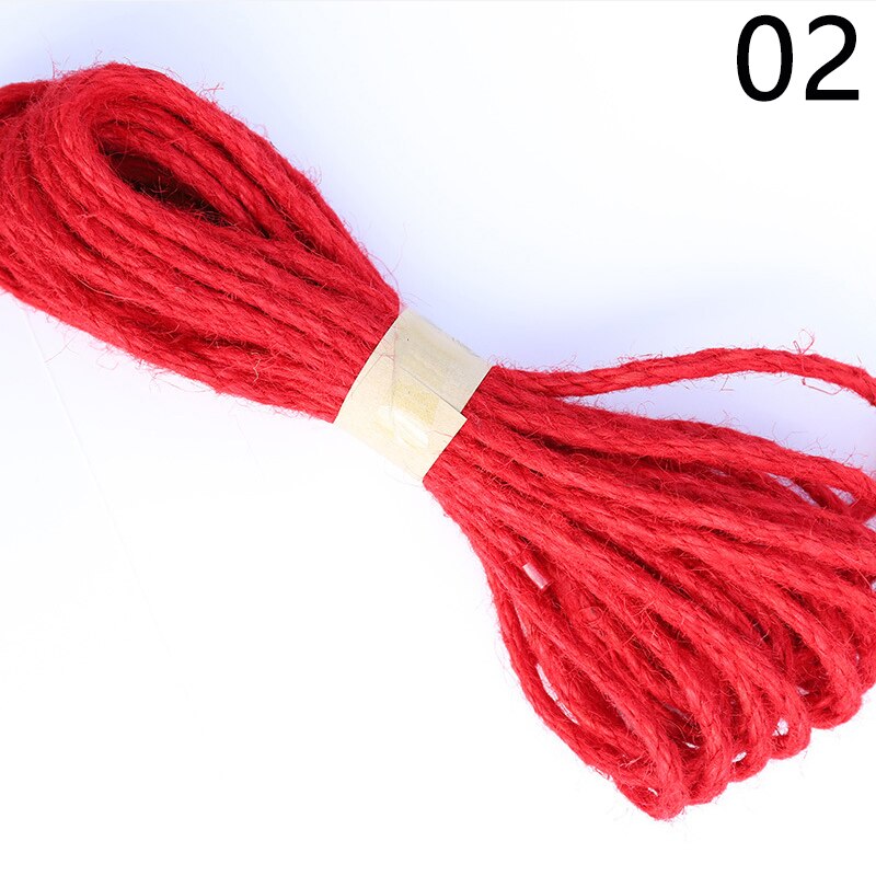 6mm 10meters/roll Burlap Rope Natural Jute Twine Burlap String Linen Rope Wedding Wrapping Cords Thread DIY decoration: 02