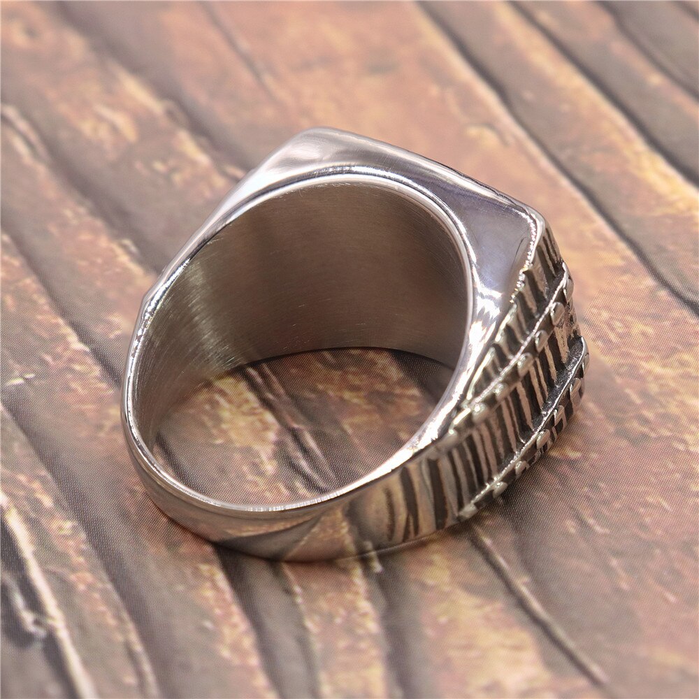 Vintage Punk Sailing Boat Ship Ring Stainless Steel Jewelry Classic Ship Biker Men Ring