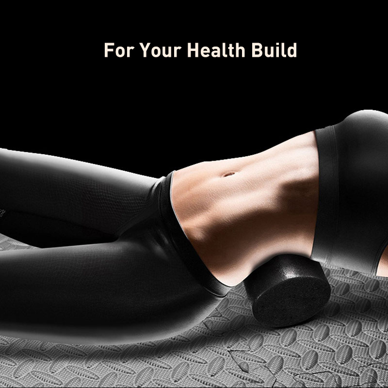 Sort epp yoga blok massage fitness foam roller til rygmassage pilates bodybuilding fitness udstyr med triggerpunkter