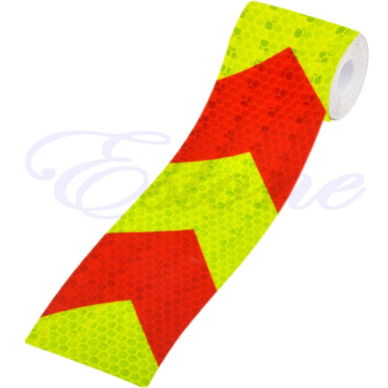 Super 2 " x118 " 3m pil sikkerhedsadvarsel iøjnefaldende reflekterende tape strip sticker: Fluorescerende og rød