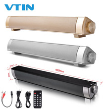 VTIN sans fil Bluetooth haut-parleur 4.2 barre de son télécommande TF carte TV téléphone portable tablette Surround système de son TV haut-parleur doré