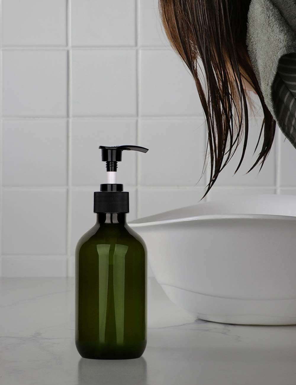 Pompflesdispenser, 300/500ml lege plastic douche-dispenser, navulbare zeep- en shampoopompdispenser, containers